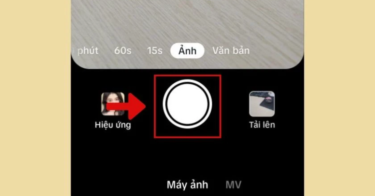 Bước 1: Mở máy ảnh và chuyển sang Chế độ Ảnh