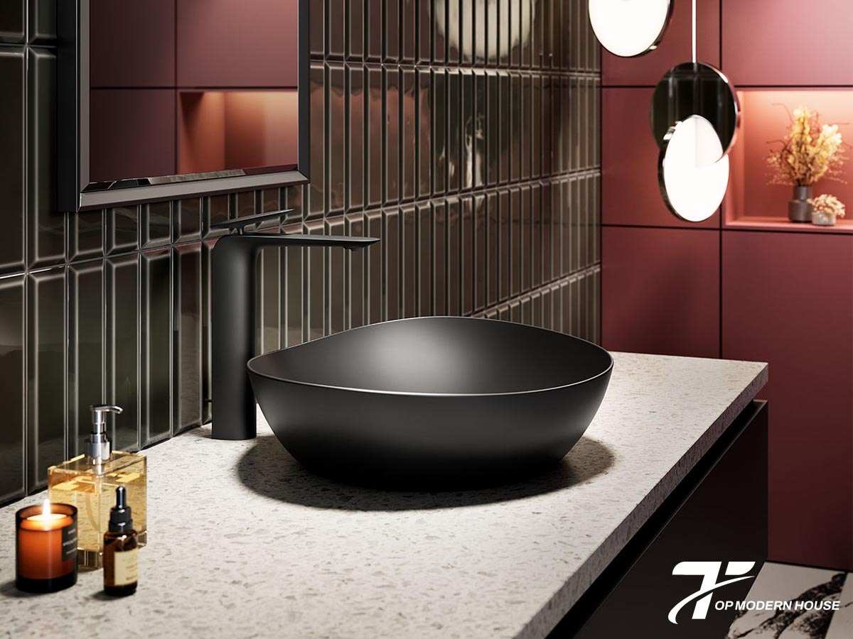 Lavabo tròn đặt bàn TOTO LT4704G19#MBL màu đen tạo điểm nhấn sang trọng, hiện đại và đầy cá tính cho phòng tắm.