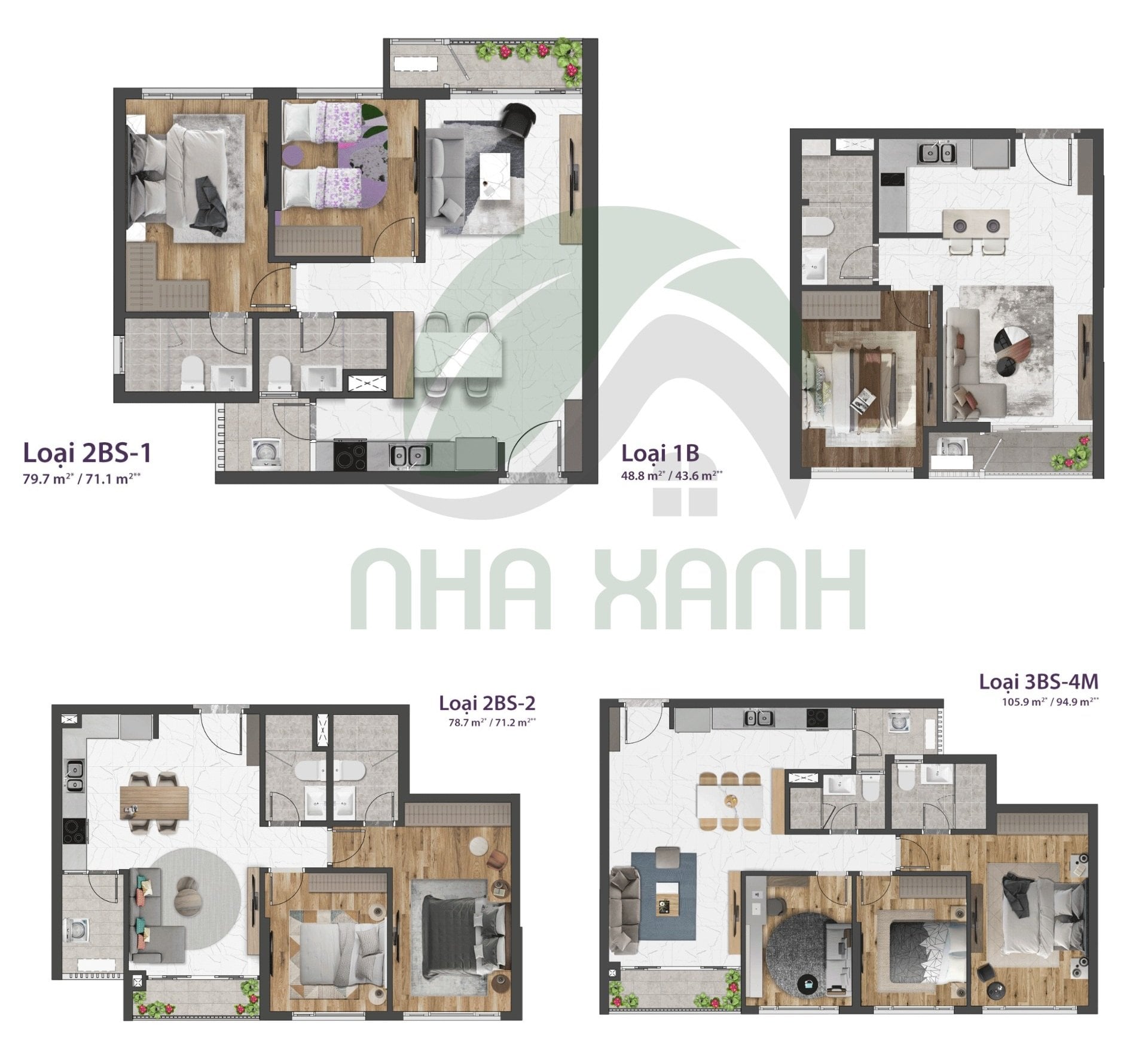 4 mẫu mặt bằng dự án căn hộ Celesta Rise Nhà Bè