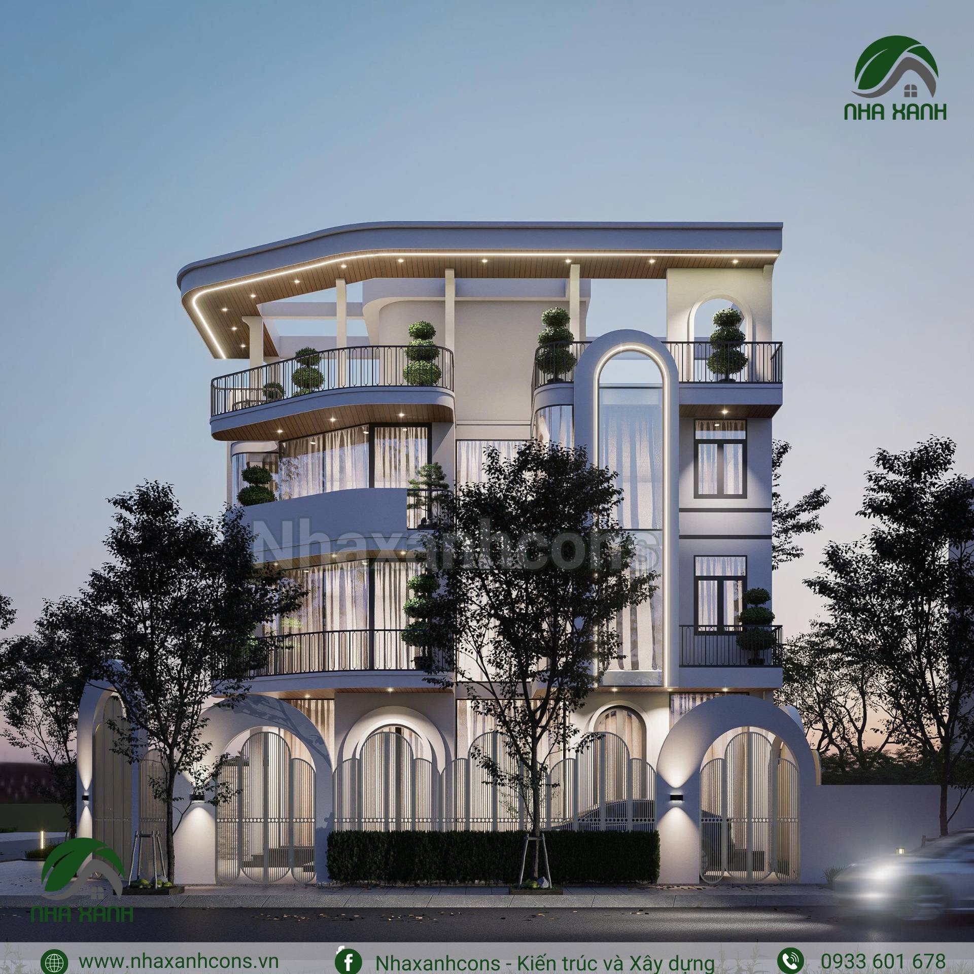 Biệt thự 2 mặt tiền 3 tầng đẹp