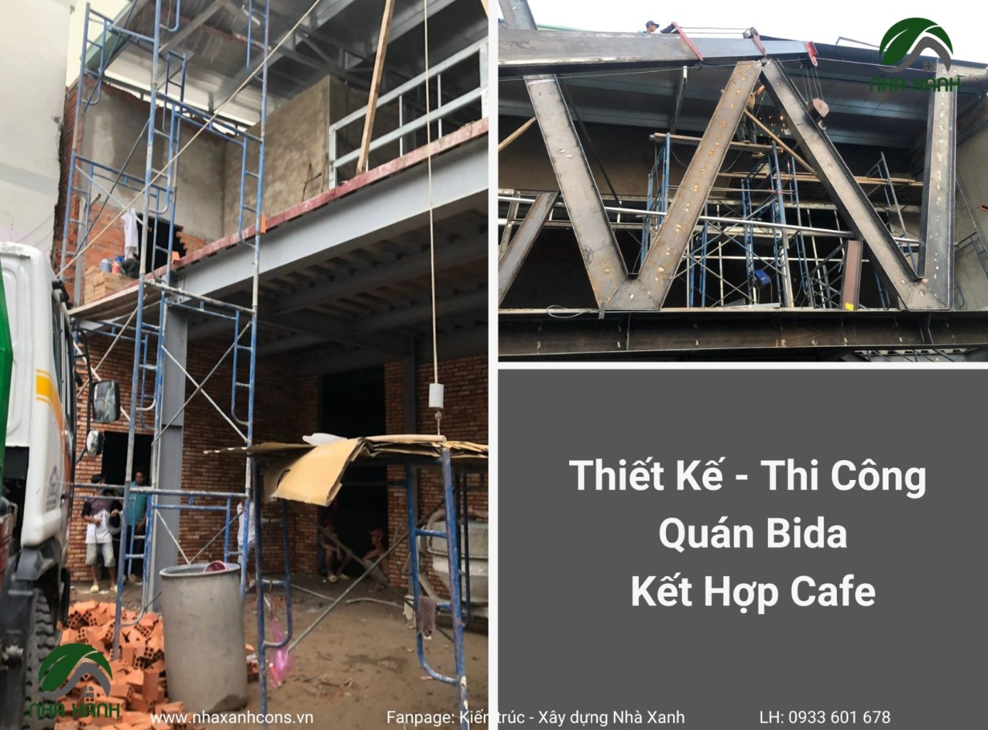 Quán cafe khung thép tại TPHCM