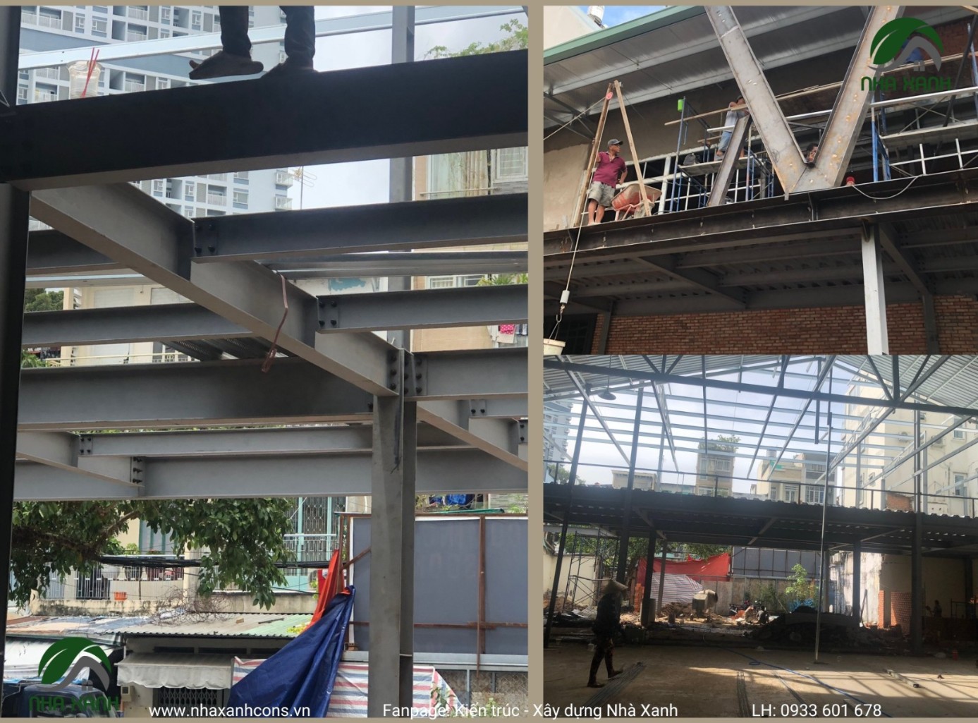 Thi công quán cà phê khung thép tại TPHCM