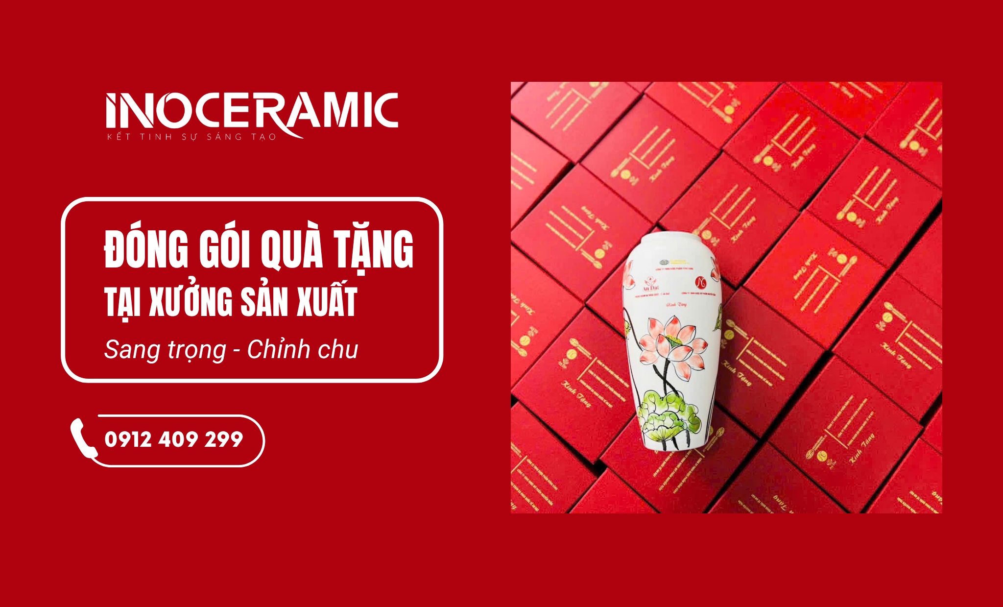 Giải pháp đóng gói quà tặng gốm sứ sang trọng chỉnh chu