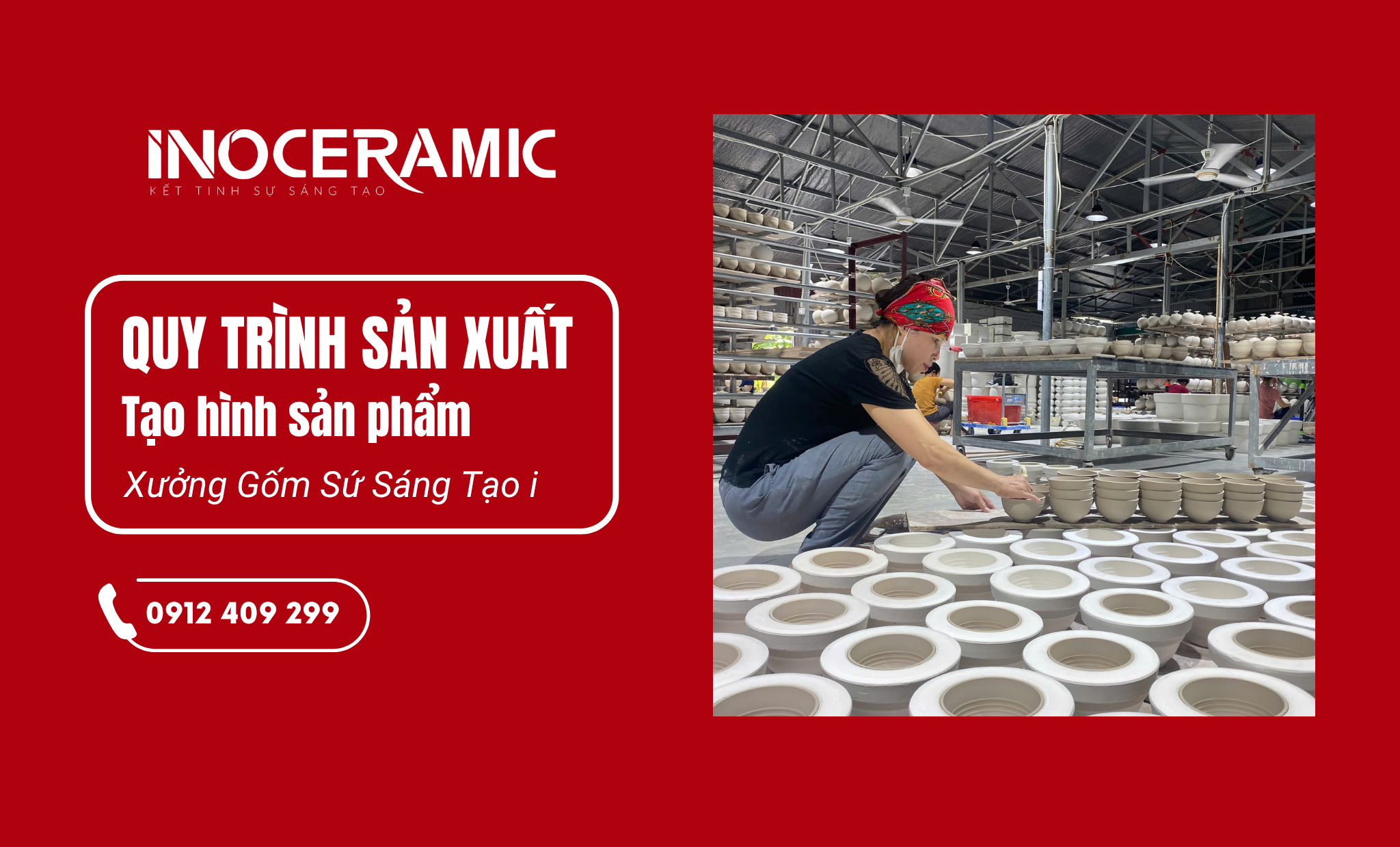 Quy Trình sản xuất tạo hình sản phẩm gốm sứ