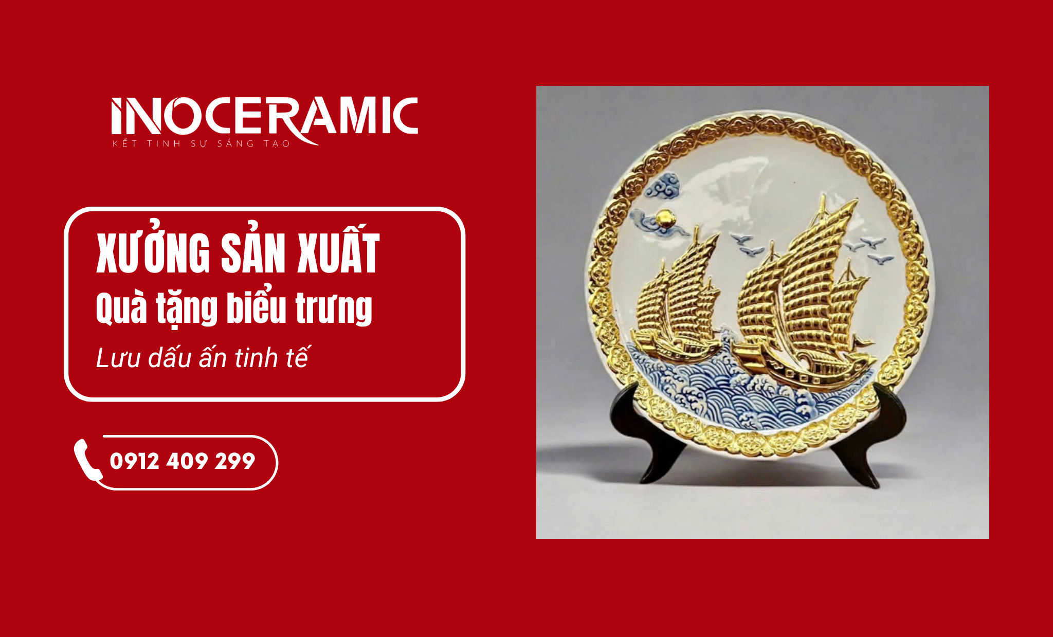 Các sản phẩm quà tặng gốm sứ biểu trưng và kỷ niệm