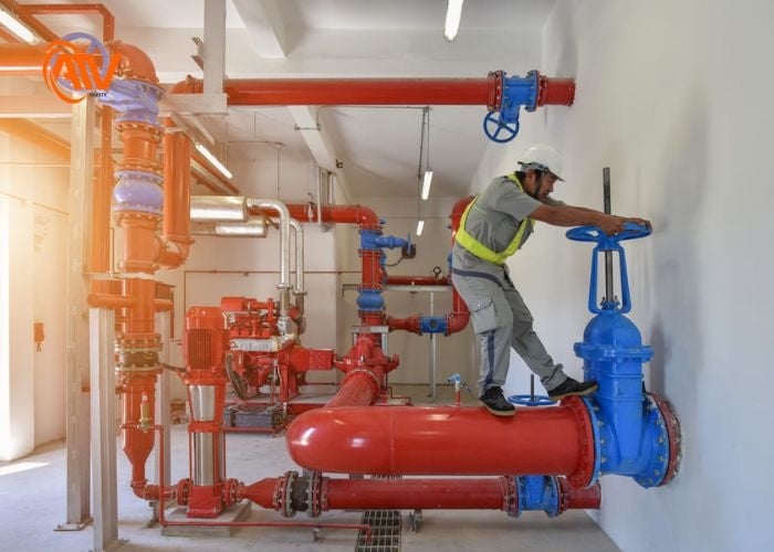 Khu vực phù hợp có hệ thống cấp nước chữa cháy trong nhà