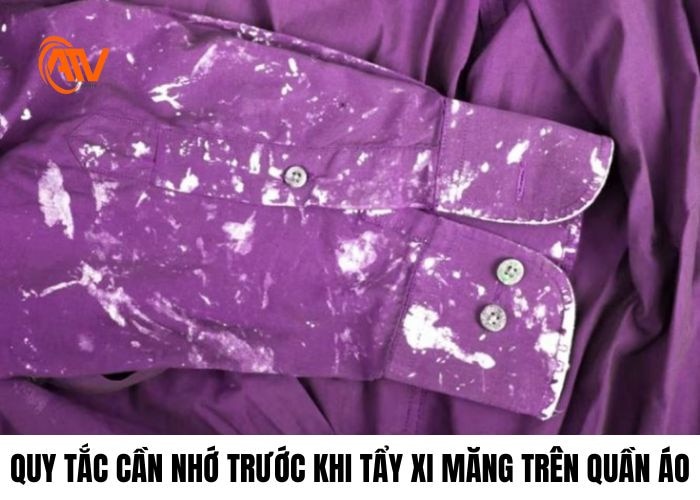 Các quy tắc cần nhớ khi tẩy rửa xi măng trên quần áo