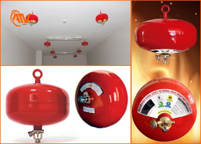 Quả cầu chữa cháy tự động phát nổ nhẹ và giải phóng ra xung quanh