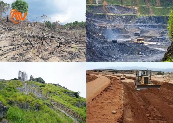 Sạt lở đất bởi nguyên nhân nhân tạo