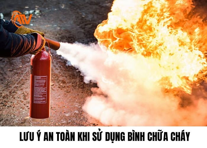 Một số lưu ý quan trọng khi sử dụng bình chữa cháy