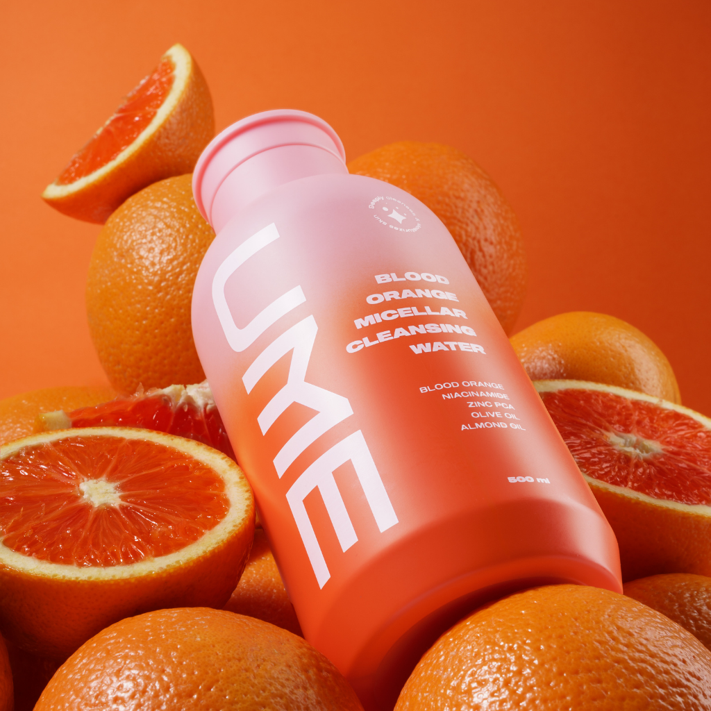 làm sạch kép, double cleansing, nước tẩy trang ume, bọt rửa mặt ume, cam máu, cam đỏ