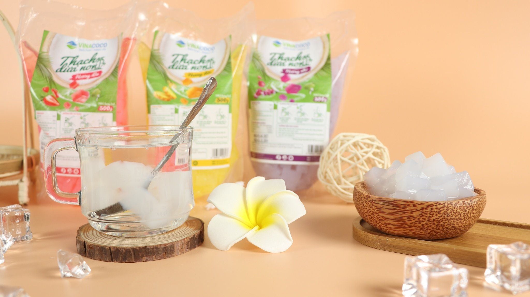 Bạn chỉ cần mở gói thạch dừa GC Food