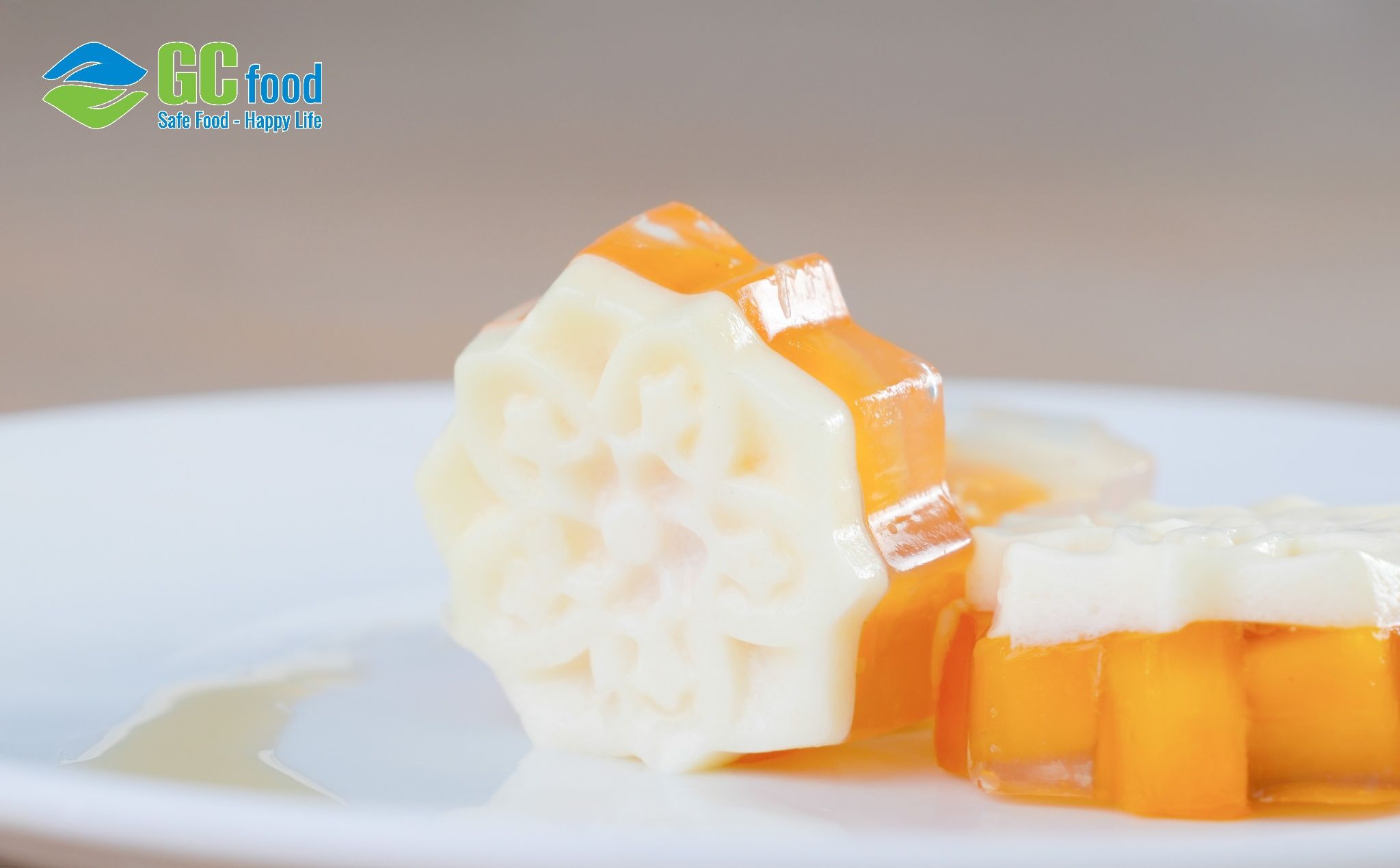 Thạch xoài cốt dừa vừa ngon vừa đẹp mắt.