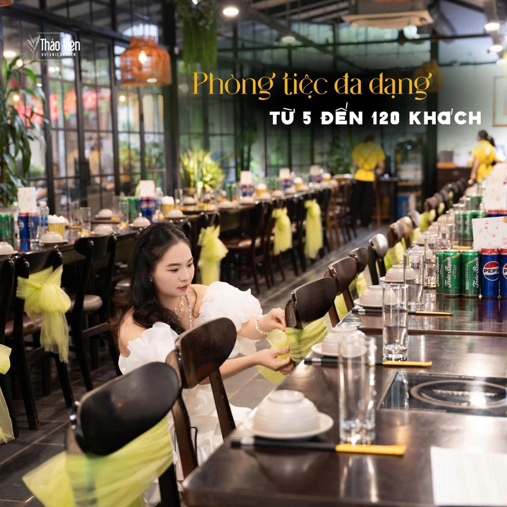 không gian tiệc Thảo Viên trong nhà