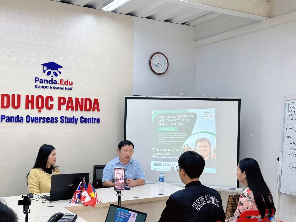 Hội thảo “Thực trạng và thay đổi visa du học Canada 2025–2026” do Du học PANDA tổ chức