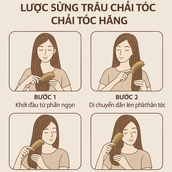 Hướng Dẫn Chi Tiết Cách Sử Dụng Lược Sừng Trâu Chải Tóc Hằng Ngày