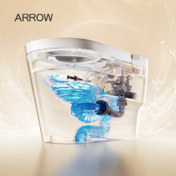 Công nghệ xả xoáy kép của bồn cầu thông minh Arrow