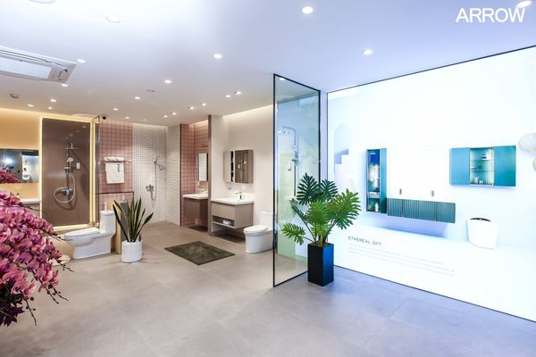 Không gian mẫu phòng tắm tại showroom Arrow