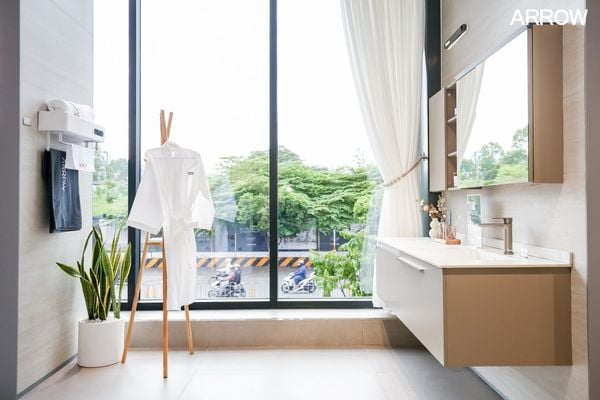 Không gian mẫu nhà vệ sinh đơn giản sang trọng