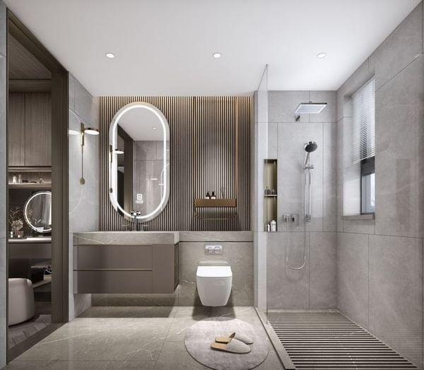 Mẫu tủ gương toilet đẹp