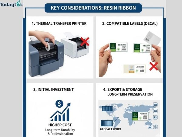 resin ribbon in tem nhãn thực phẩm