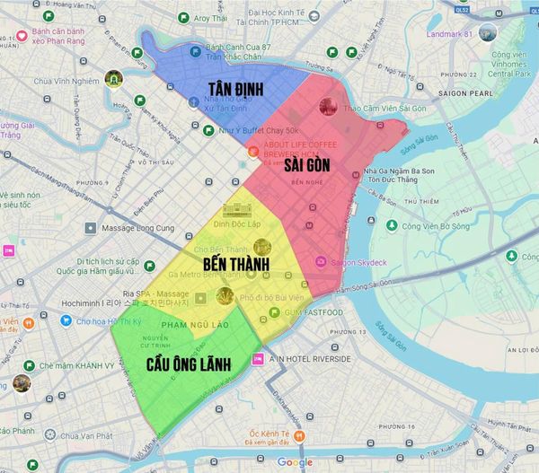Bản đồ phường Bến Thành sau sáp nhập