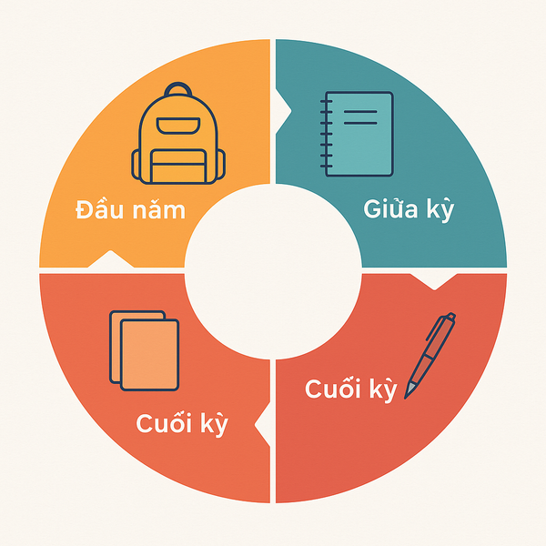 mua sắm đồ dùng học tập theo mùa