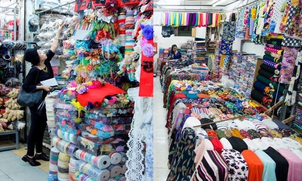 Chợ Tân Bình bày bán đa dạng phụ liệu may mặc