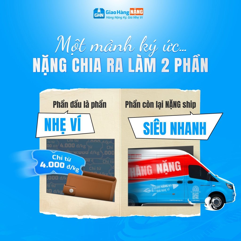 Giao Hàng NẶNG hoàn thành đơn nhanh chóng với cước phí hấp dẫn