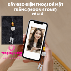 dây treo điện thoại đá mặt trăng, vòng tay đá mặt trăng lu thống, đá thiên nhiên cao cấp, quà tặng ý nghĩa, quà noel