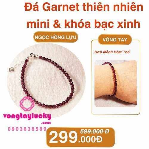 vòng tay đá garnet, khuyến mãi, vòng tay đẹp