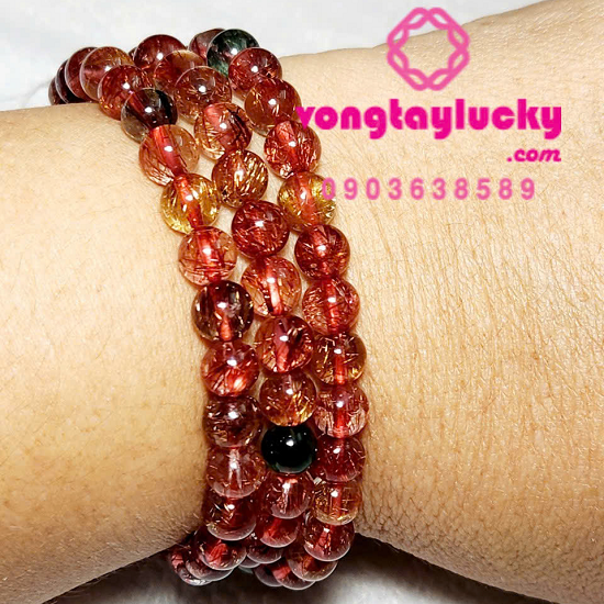 đá thạch anh, ch64i 108 hạt, chuỗi quấn tay, chuỗi 108 hạt