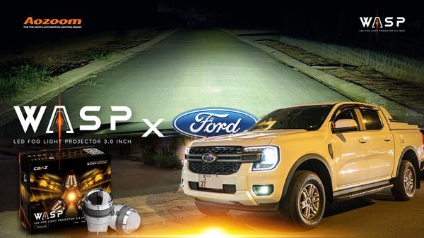 Ford Ranger XLS with bright AOZOOM WASP fog lights.
