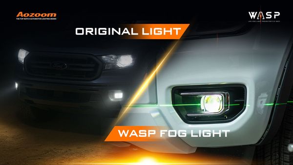 Dim stock fog lights on a Ford Ranger XLS.