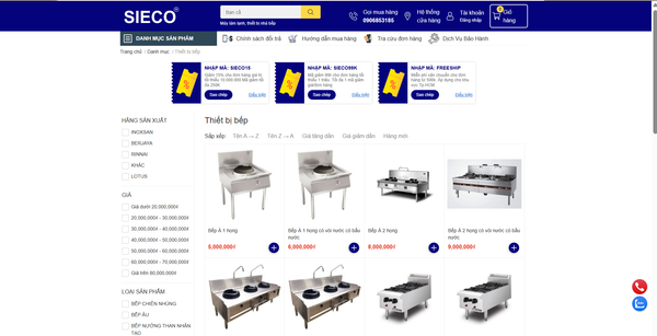 Tại sao SIECO là lựa chọn hàng đầu cho thiết bị bếp Á giá rẻ?