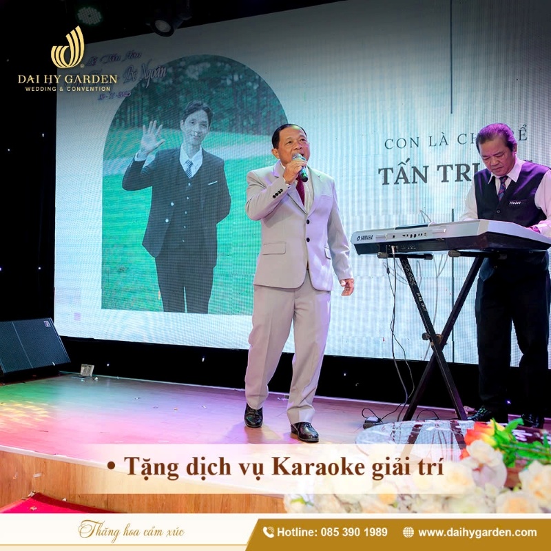Tặng dịch vụ Karaoke giải trí khi đặt tiệc cưới tại Đại Hỷ Garden