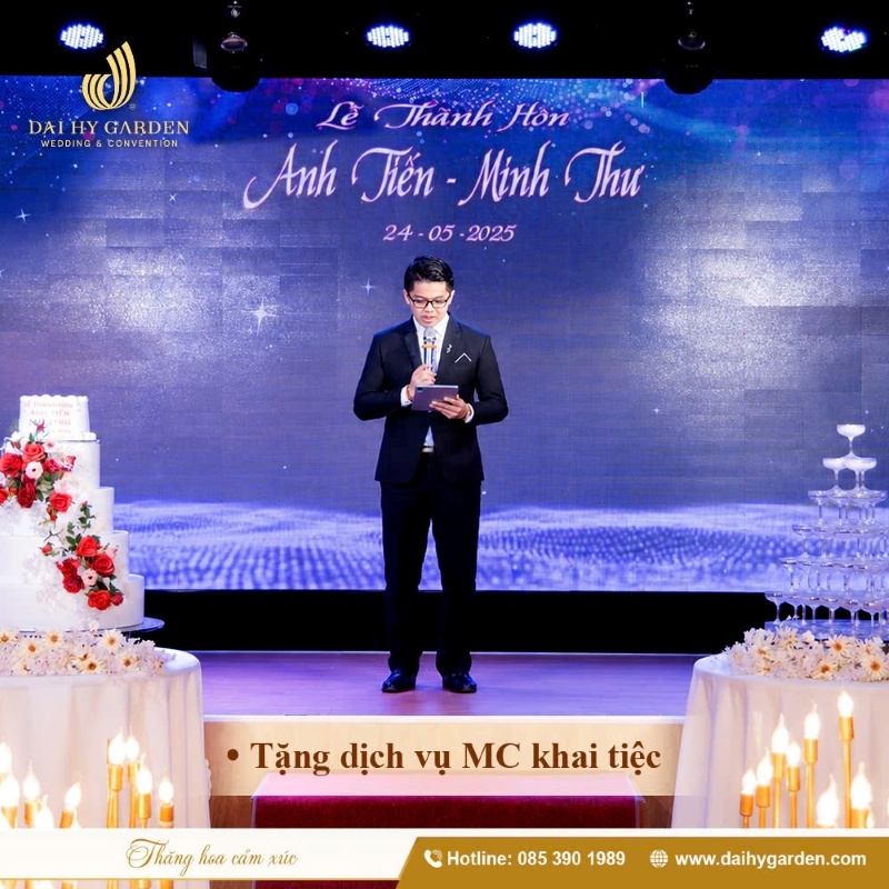 Tặng dịch vụ MC khai tiệc tại Đại Hỷ Garden