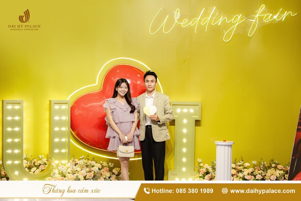 Backdrop check-in tại sự kiện Wedding Fair U ♥ I