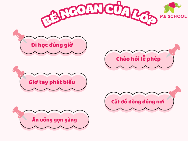 nội quy lớp học mầm non