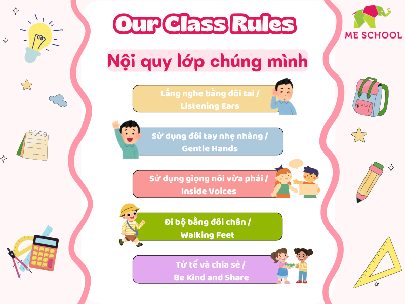 nội quy lớp học mầm non