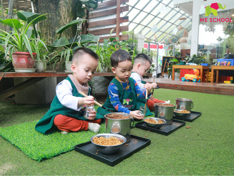 thực hành cuộc sống cho trẻ mầm non