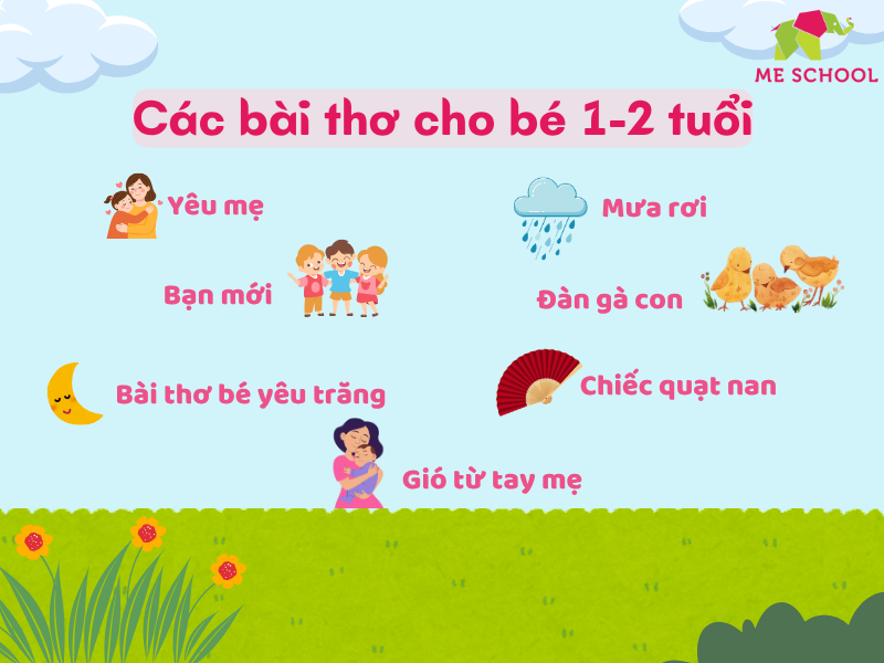 bài thơ cho trẻ mầm non
