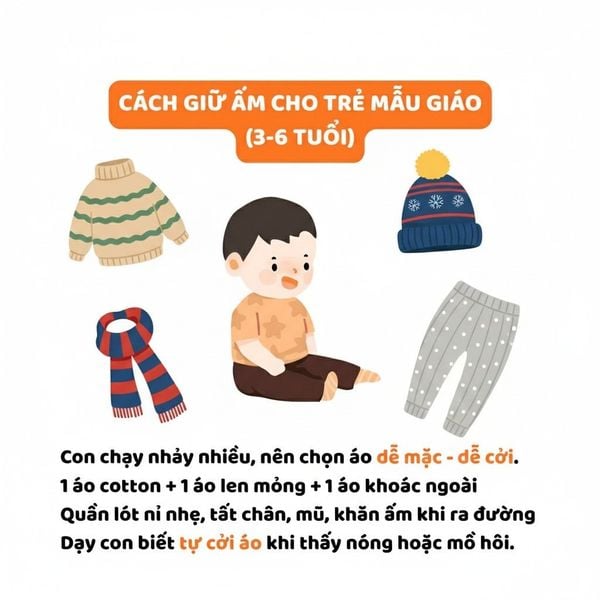 Cách giữ ấm cho trẻ mẫu giáo