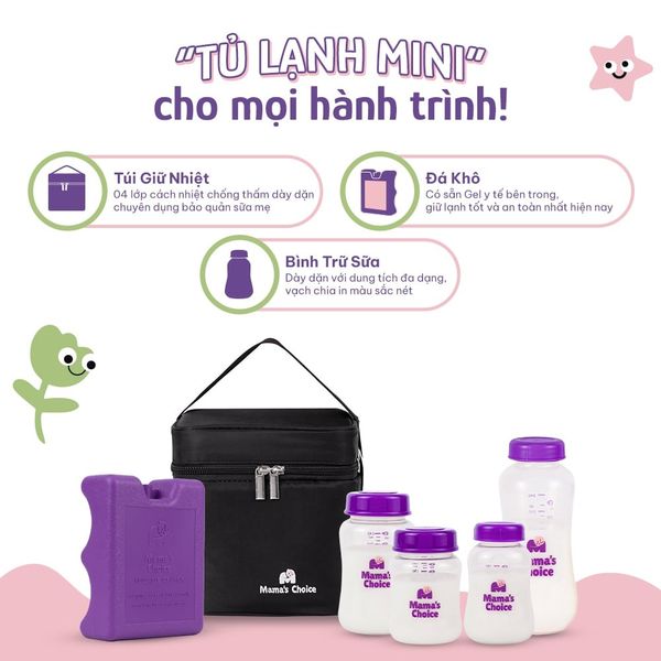 Combo giữ lạnh, bảo quản sữa cho mẹ