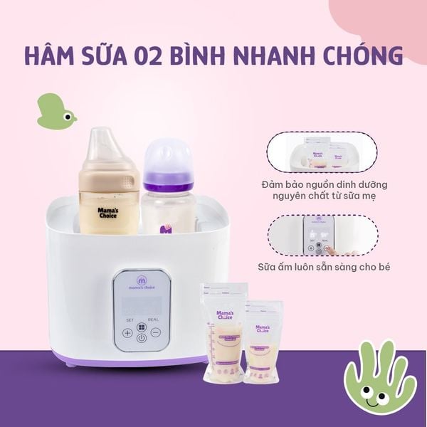 Dùng máy hâm sữa