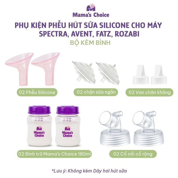 Phụ kiện thay thế cho máy hút sữa Spectra, Avent, Fatz, Rozabi