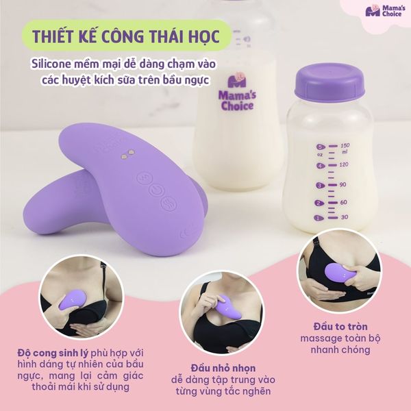 Máy massage hỗ trợ phản xạ xuống sữa