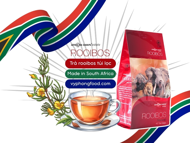 South African Rooibos Tea research receives major funding boost to study health benefits, antioxidants, and global impact, officially imported by vyphongfood.com under the African Dawn brand.