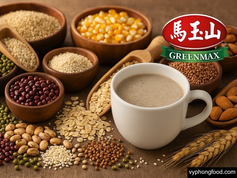 hình ảnh bột ngũ cốc dinh dưỡng greenmax đài loan chính hãng được phân phối bởi vyphongfood, giàu dưỡng chất, giúp cung cấp năng lượng, cải thiện hệ tiêu hóa và hỗ trợ sức khỏe tim mạch cho người sử dụng