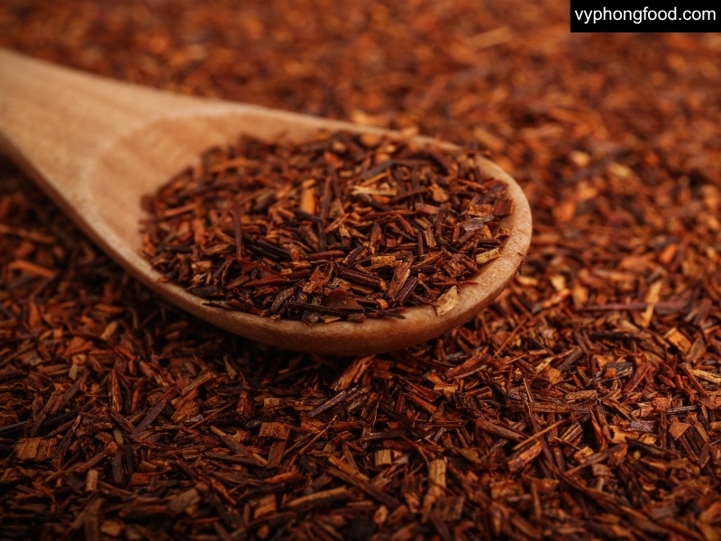 Steaming cup of South African rooibos tea to start the New Year right—caffeine-free herbal drink for better sleep, stress relief and hydration; African Dawn teabags.